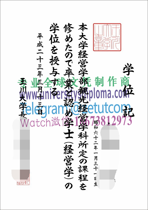 购买原版玉川大学毕业证成绩单