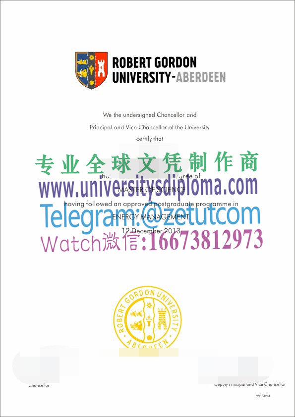 购买原版阿伯丁罗伯特戈登大学毕业证成绩单